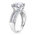 D'Joy - Moissanite Ring in Rhodium Overlay Sterling Silver 6.22 Ct._8556349_3