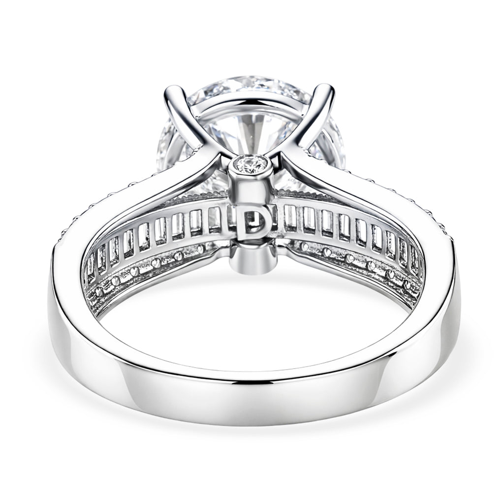 D'Joy - Moissanite Ring in Rhodium Overlay Sterling Silver 6.22 Ct._8556349_4