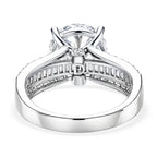 D'Joy - Moissanite Ring in Rhodium Overlay Sterling Silver 6.22 Ct._8556349_4