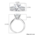 D'Joy - Moissanite Ring in Rhodium Overlay Sterling Silver 6.22 Ct._8556349_5