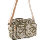 Flower Print Multi-pocket Crossbody Sling Bag - Olive_8556412_6