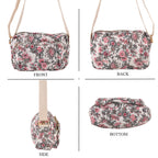 Flower Print Multi-pocket Crossbody Sling Bag - Beige_8556413_4