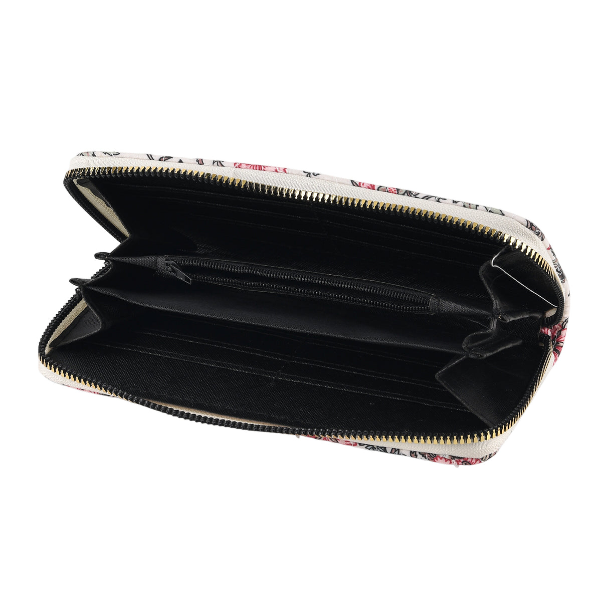Set of 2 Floral Print Zip Around Wallet Set - Beige 8556466 4