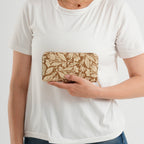 Set of 2 Floral Print Zip Around Wallet Set - Chocolate_8556467_3