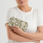 Set of 2 Floral Print Zip Around Wallet Set - Olive_8556468_3