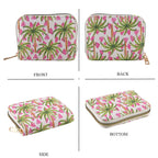 Set of 2 Floral Print Zip Around Wallet Set - Green_8556469_6