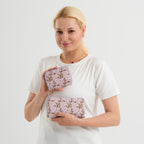 Set of 2 Floral Print Zip Around Wallet Set - Purple_8556470_2