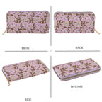 Set of 2 Floral Print Zip Around Wallet Set - Purple_8556470_4