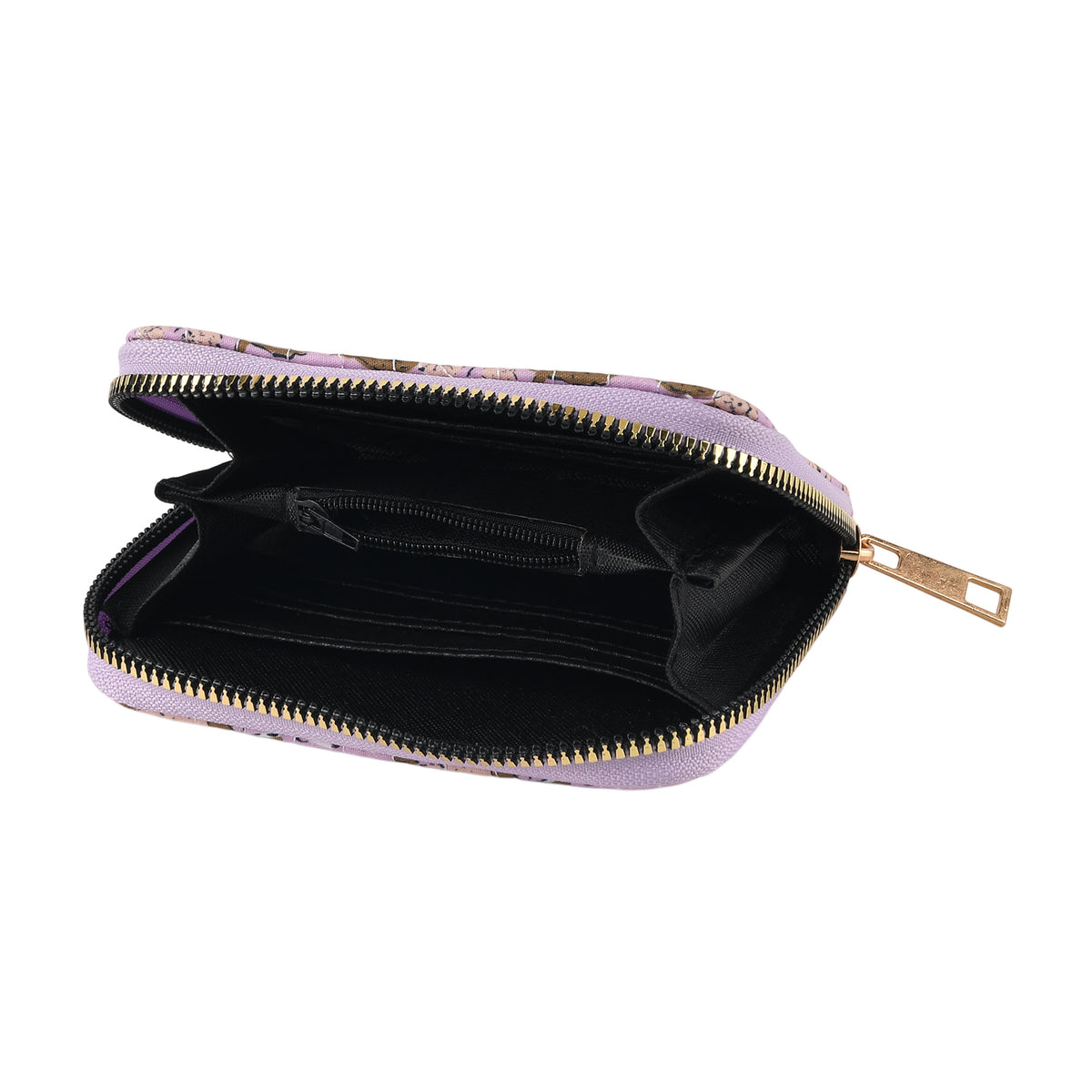 Set of 2 Floral Print Zip Around Wallet Set - Purple V32513179 7