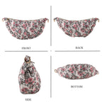 Floral Print Crescent Sling Bag - Beige_8556495_4