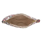Floral Print Crescent Sling Bag - Beige_8556495_5