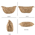 Floral Print Crescent Sling Bag - Chocolate_8556496_4