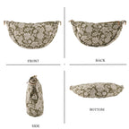 Floral Print Crescent Sling Bag - Olive_8556497_4