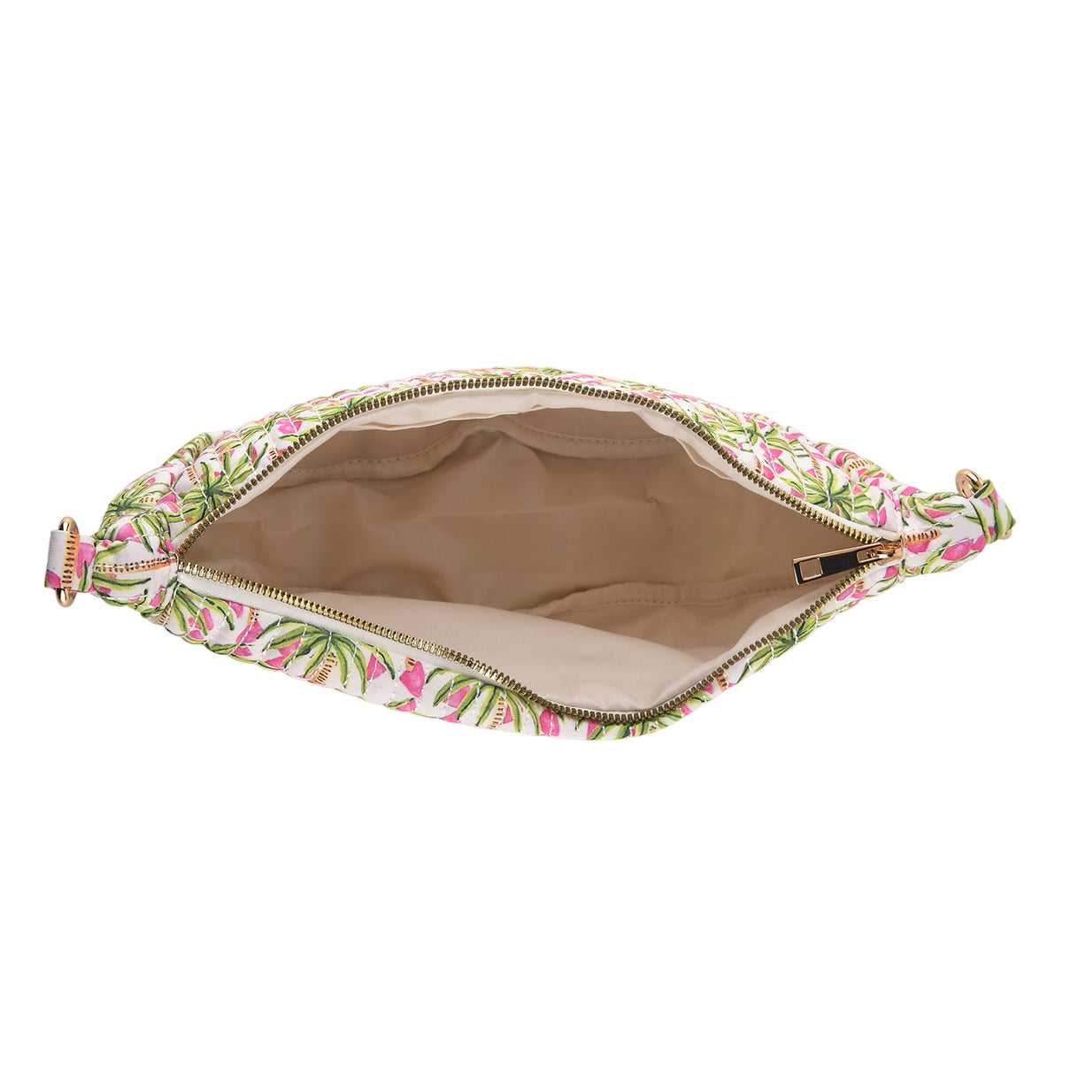 Floral Print Crescent Sling Bag - Green V32519020 5