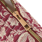 Floral Print Crescent Sling Bag - Burgundy_8556505_6