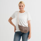 Leopard Print Crescent Sling Bag - Brown_8556506_2