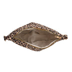 Leopard Print Crescent Sling Bag - Brown_8556506_5