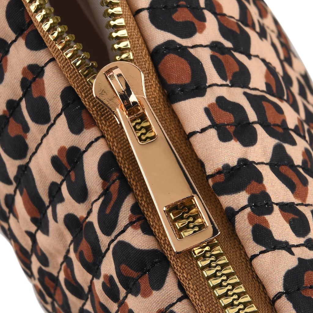 Leopard Print Crescent Sling Bag - Brown_8556506_6