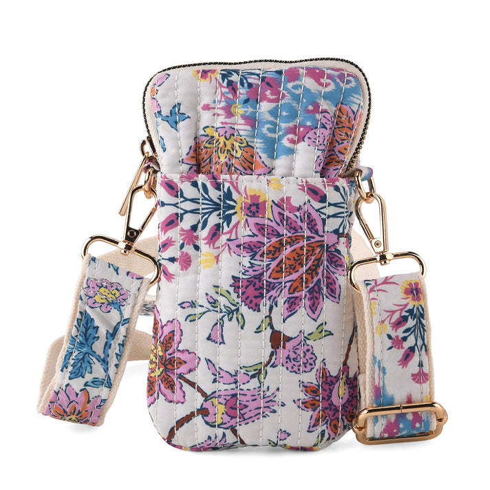 Flower Print Crossbody Phone Bag - Purple 8556518 1