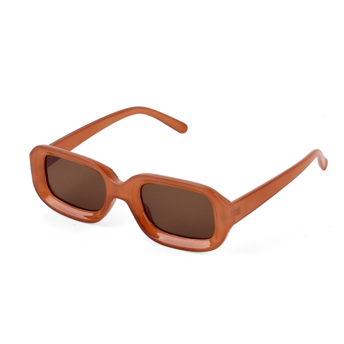 Retro Thick-Frame UV400 Protective Orange Rectangle Sunglasses with the Box- Orange V32518841 0