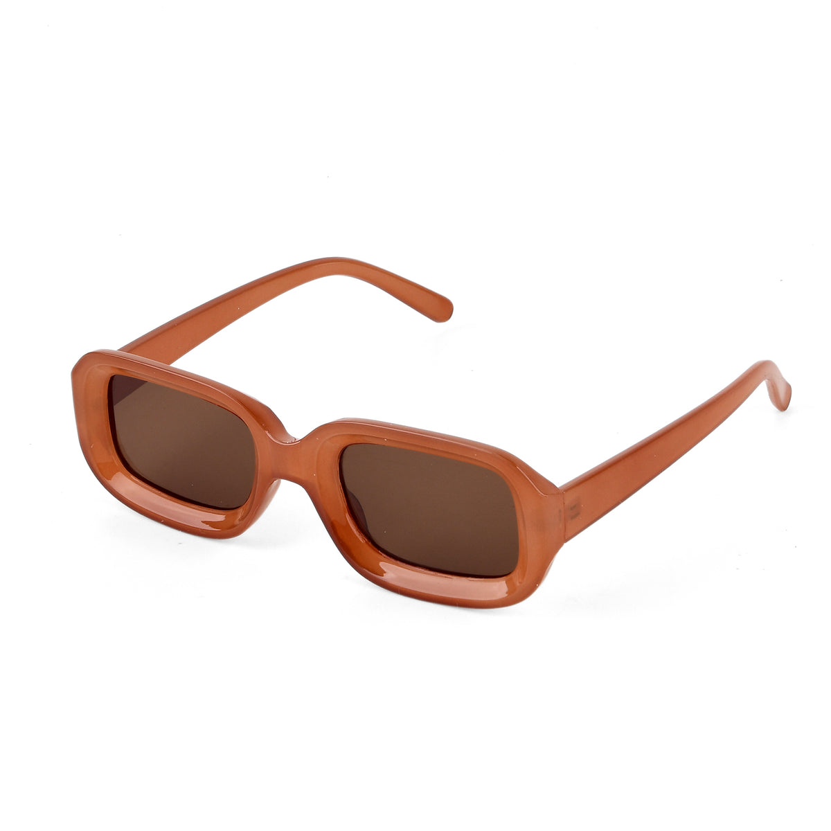 Retro Thick-Frame UV400 Protective Orange Rectangle Sunglasses with the Box- Orange V32518841 0