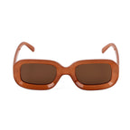 Retro Thick-Frame UV400 Protective Orange Rectangle Sunglasses with the Box- Orange_8556665_3