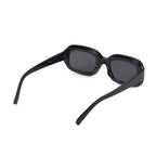 Retro Thick-Frame UV400 Protective Black Rectangle Sunglasses with the Box- Black_8556667_4