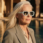 Retro Thick-Frame UV400 Protective Light Cyan Rectangle Sunglasses with the Box- Cyan_8556668_2