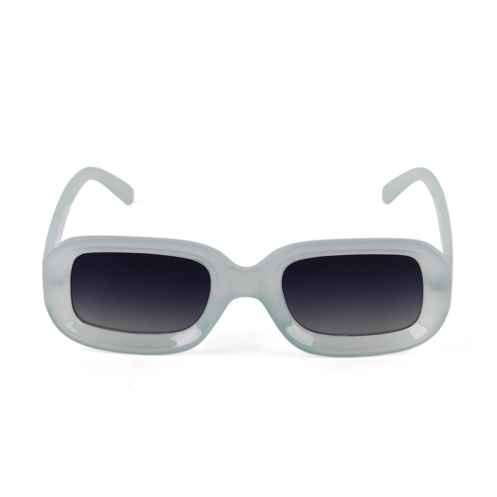 Retro Thick-Frame UV400 Protective Light Cyan Rectangle Sunglasses with the Box- Cyan_8556668_3