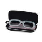 Retro Thick-Frame UV400 Protective Light Cyan Rectangle Sunglasses with the Box- Cyan_8556668_6