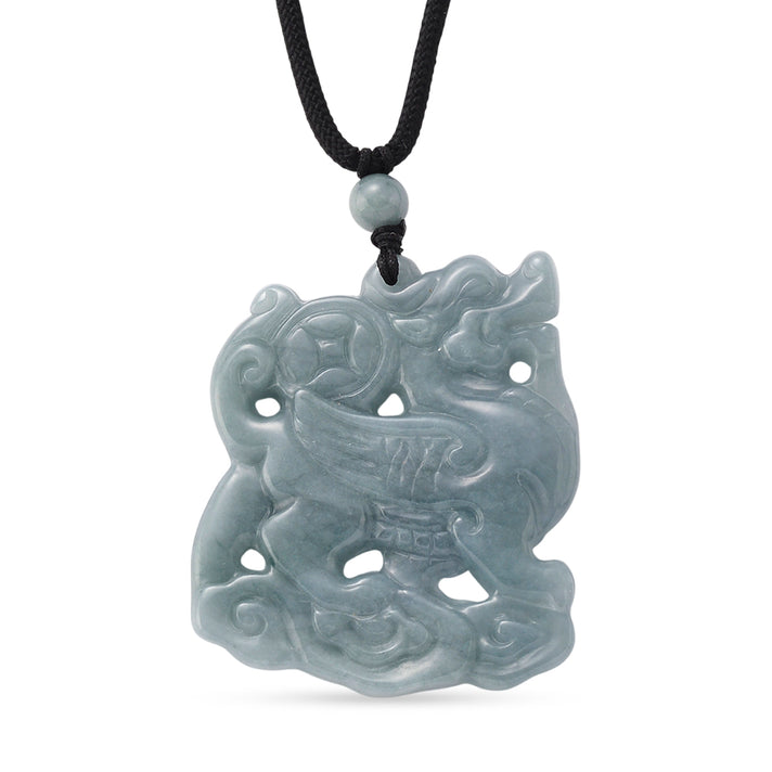 Natural Olmec Jade Adjustable Mythical Creature Necklace (Size - 28) 83.00 Ct. 8556714 1