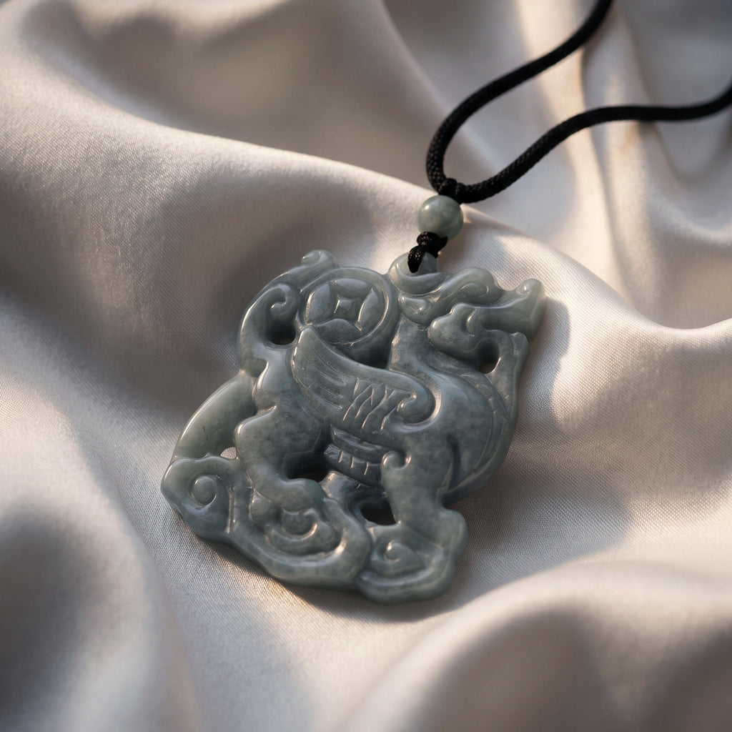 Natural Olmec Jade Adjustable Mythical Creature Necklace (Size - 28) 83.00 Ct._8556714_2