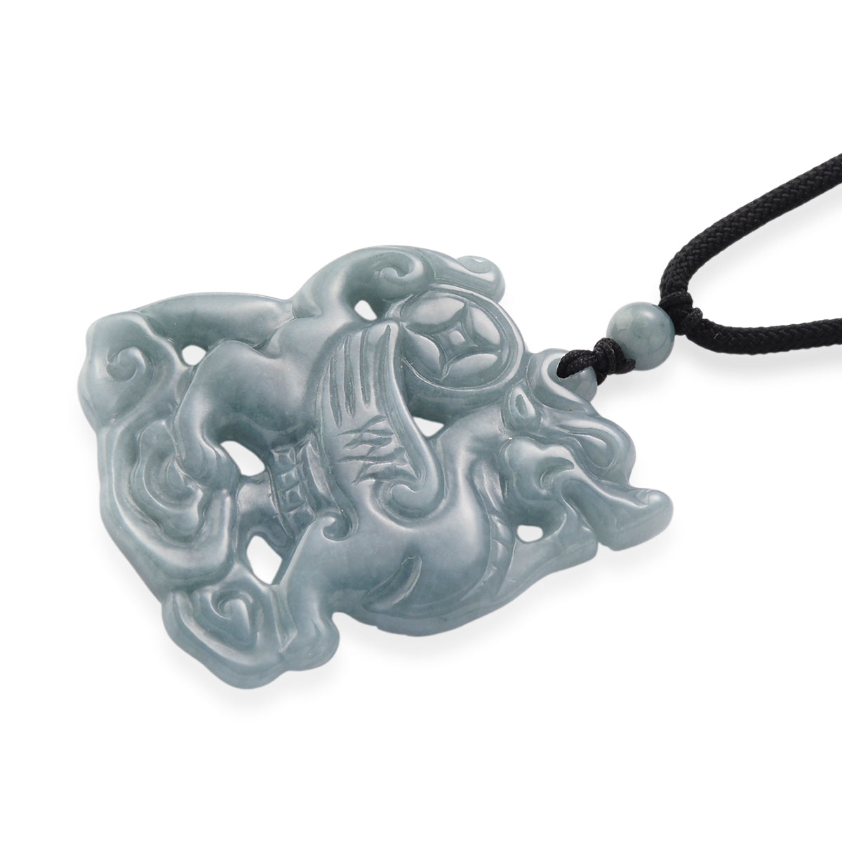 Natural Olmec Jade Adjustable Mythical Creature Necklace (Size - 28) 83.00 Ct. 8556714 4
