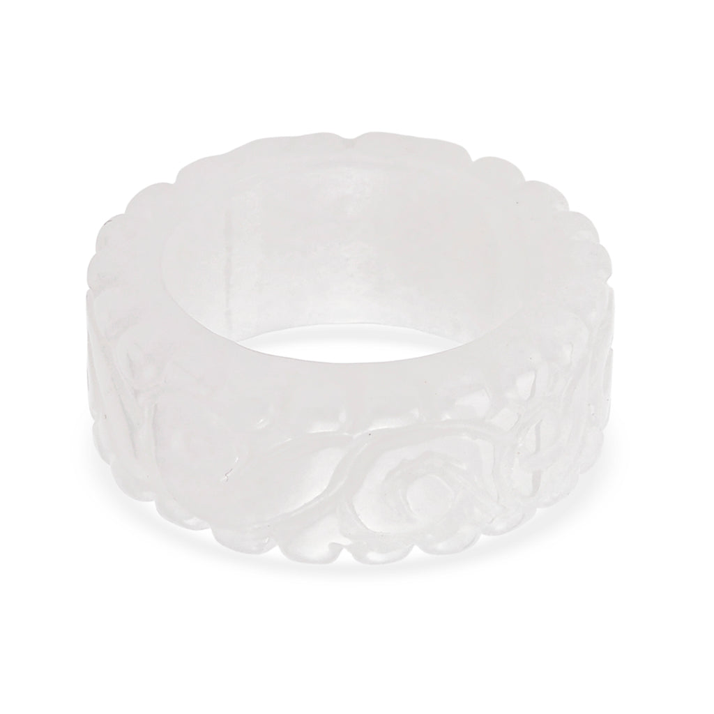 Natural White Jade Band Ring 38.00 Ct._8556717