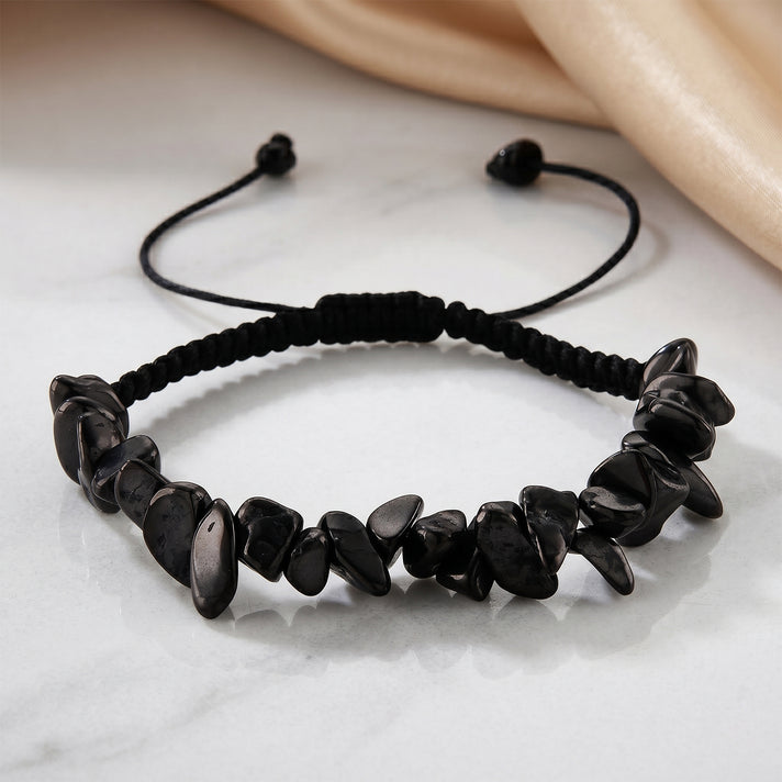Natural Shungite Adjustable Bracelet (Size - 6 to 9.5) 100.00 Ct. 8556728 2