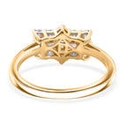 Royal Bali Collection - D'Joy Moissanite Boat Ring in 18K Vermeil Yellow Gold Plated Sterling Silver_8556732_4