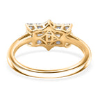 Royal Bali Collection - D'Joy Moissanite Boat Ring in 18K Vermeil Yellow Gold Plated Sterling Silver