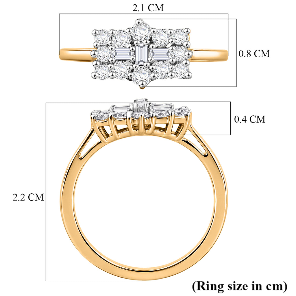 Royal Bali Collection - D'Joy Moissanite Boat Ring in 18K Vermeil Yellow Gold Plated Sterling Silver_8556737_5