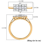 Royal Bali Collection - D'Joy Moissanite Boat Ring in 18K Vermeil Yellow Gold Plated Sterling Silver_8556737_5