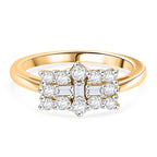 Royal Bali Collection - D'Joy Moissanite Boat Ring in 18K Vermeil Yellow Gold Plated Sterling Silver