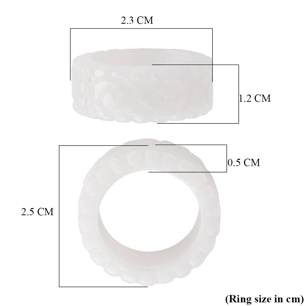 Natural White Jade Band Ring 38.00 Ct._8556746_4