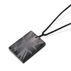 Natural Shungite Adjustable Union Jack design Necklace (Size - 28) 90.00 Ct._8556750_3