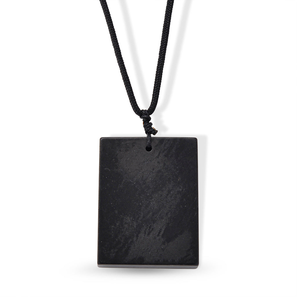 Natural Shungite Adjustable Union Jack design Necklace (Size - 28) 90.00 Ct._8556750_4