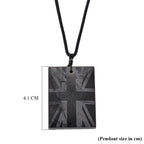 Natural Shungite Adjustable Union Jack design Necklace (Size - 28) 90.00 Ct._8556750_6