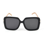 Trendy Oversized Square UV400 Polarised Sunglasse - Black_8556780_4