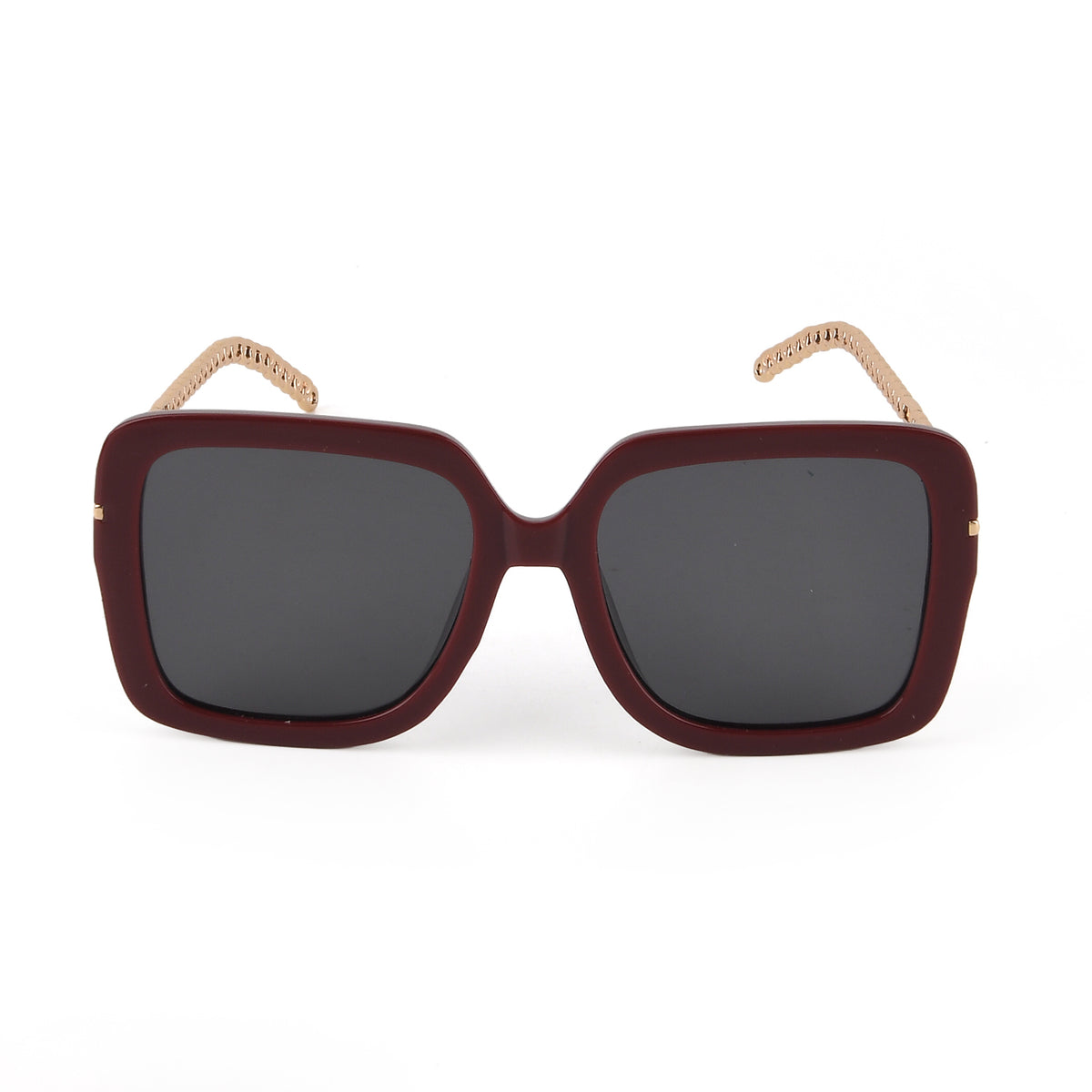 Trendy Oversized Square UV400 Polarised Sunglasse - Maroon 8556781 5