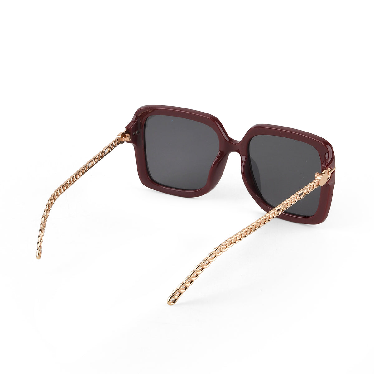 Trendy Oversized Square UV400 Polarised Sunglasse - Maroon 8556781 6