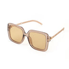 Trendy Oversized Square UV400 Polarised Sunglasse - Light Gold_8556782