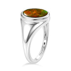 D'Joy - Ammolite Solitaire Ring in Rhodium Overlay Sterling Silver 2.54 Ct._8557052_3