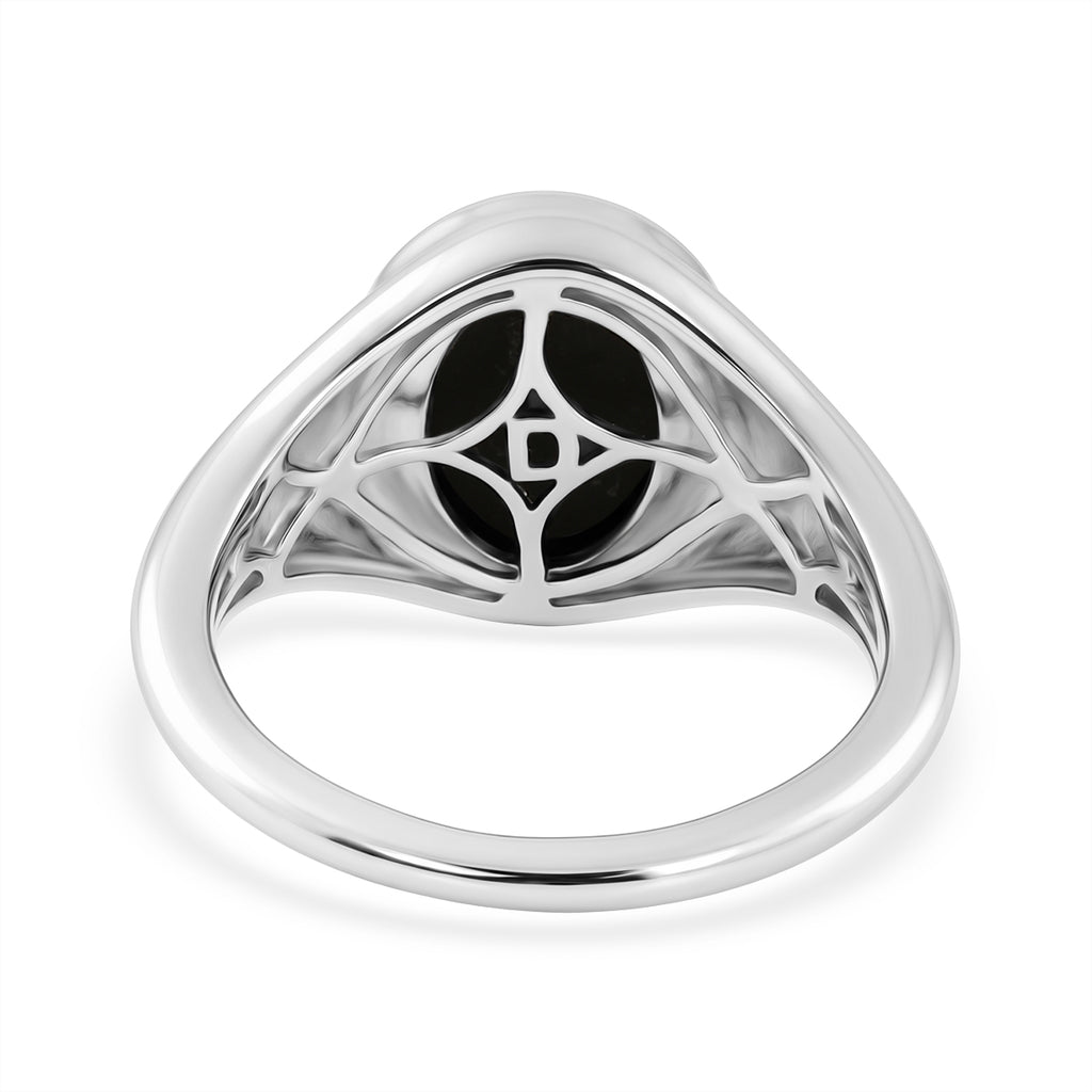 D'Joy - Ammolite Solitaire Ring in Rhodium Overlay Sterling Silver 2.54 Ct._8557052_4